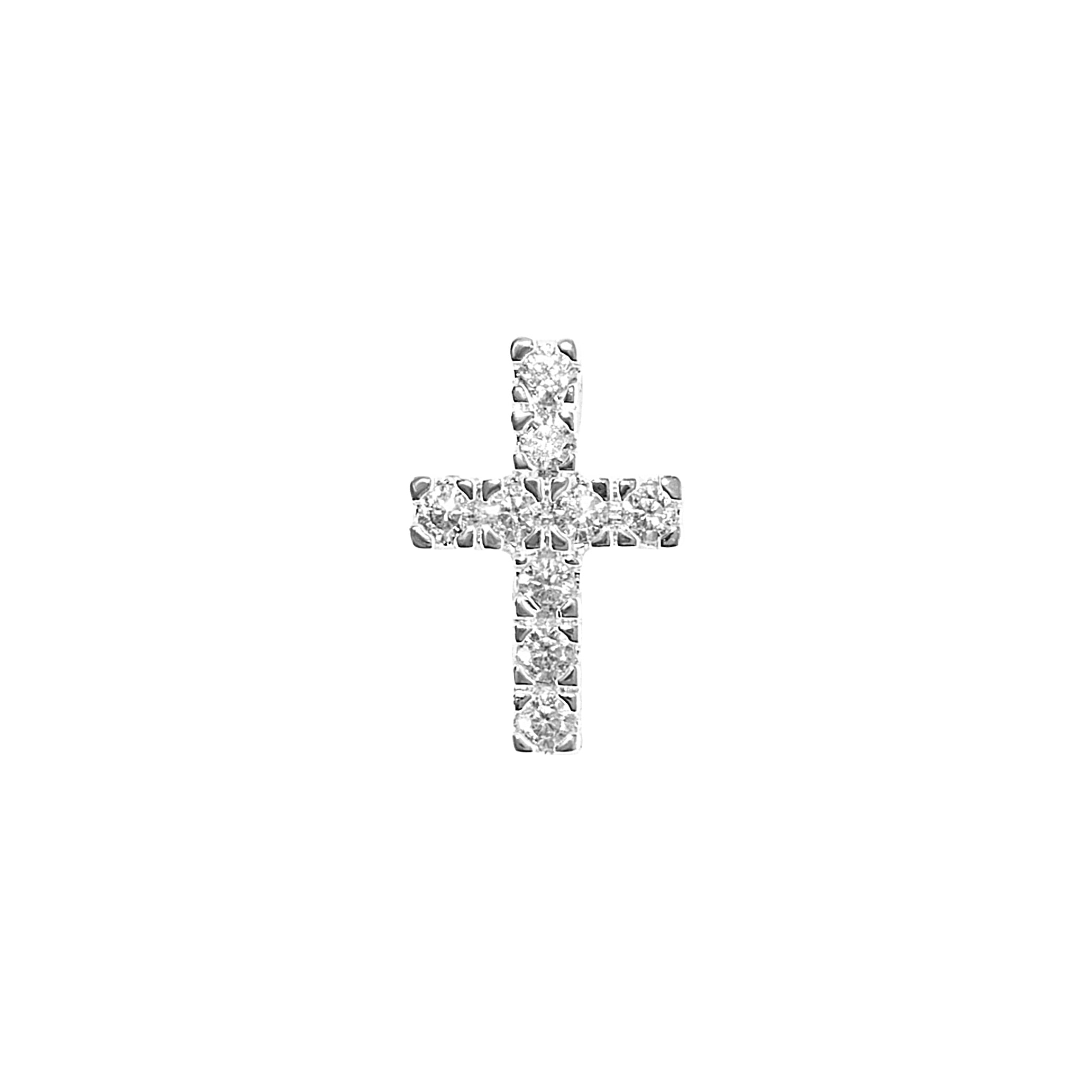 Danecraft Cubic Zirconia Cross Pendant Neckla ce & Earrings Set