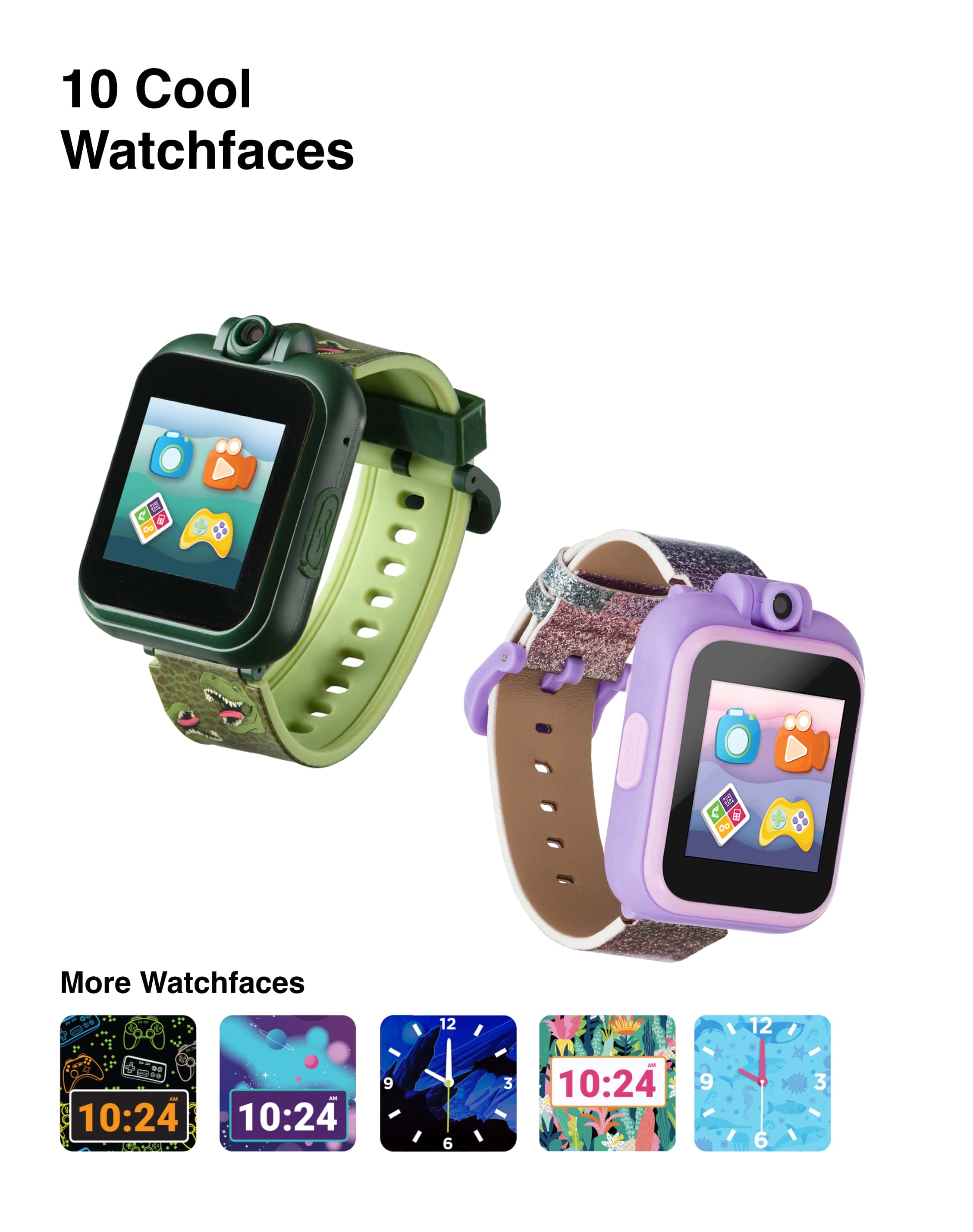 PlayZoom 2 Kids Smartwatch with Headphones: Green Dinosaur affordable smart watch with headphones