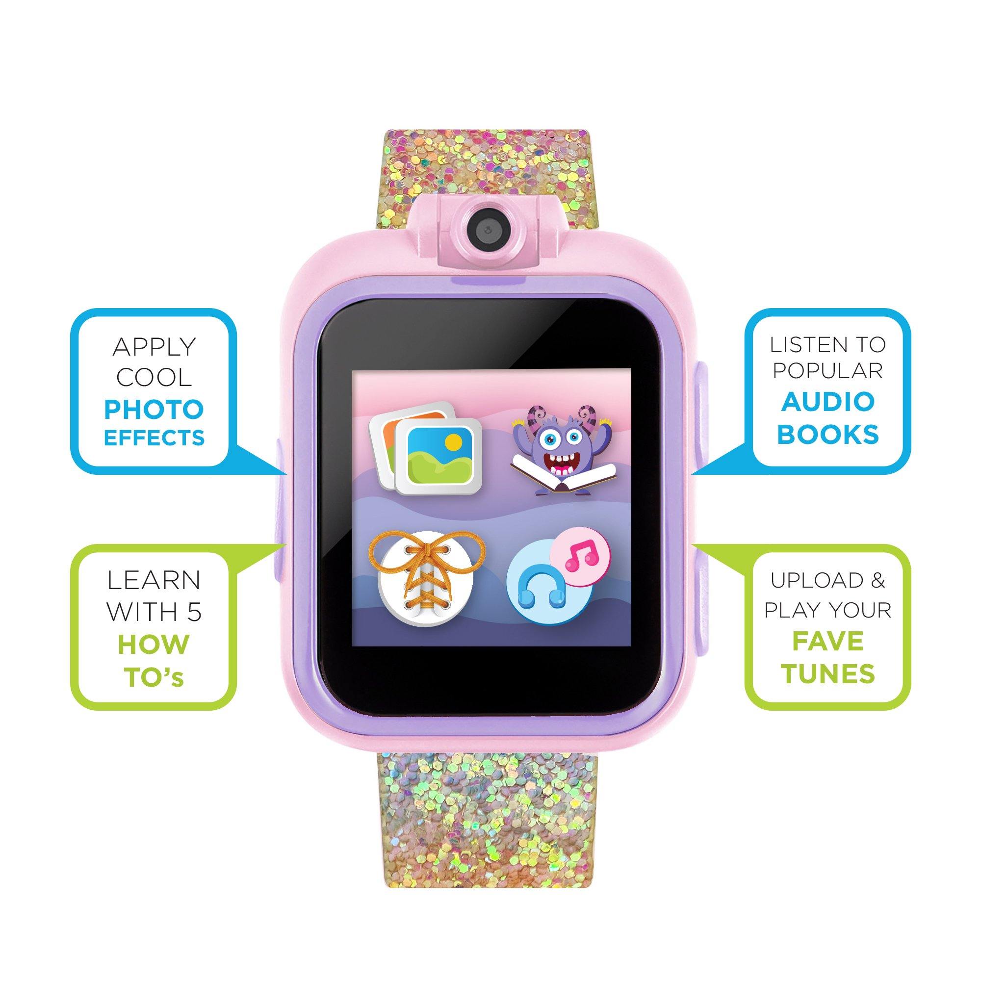 PlayZoom 2 Kids Smartwatch: Textured Rainbow Glitter affordable smart watch