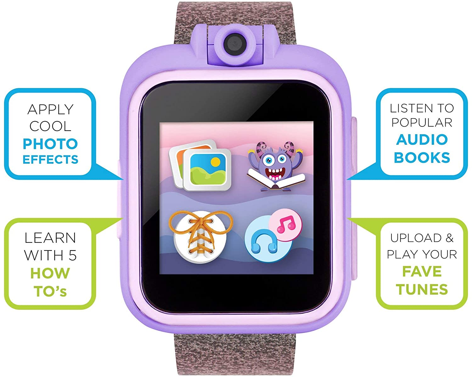 PlayZoom 2 Kids Smartwatch: Purple/Pink Glitter