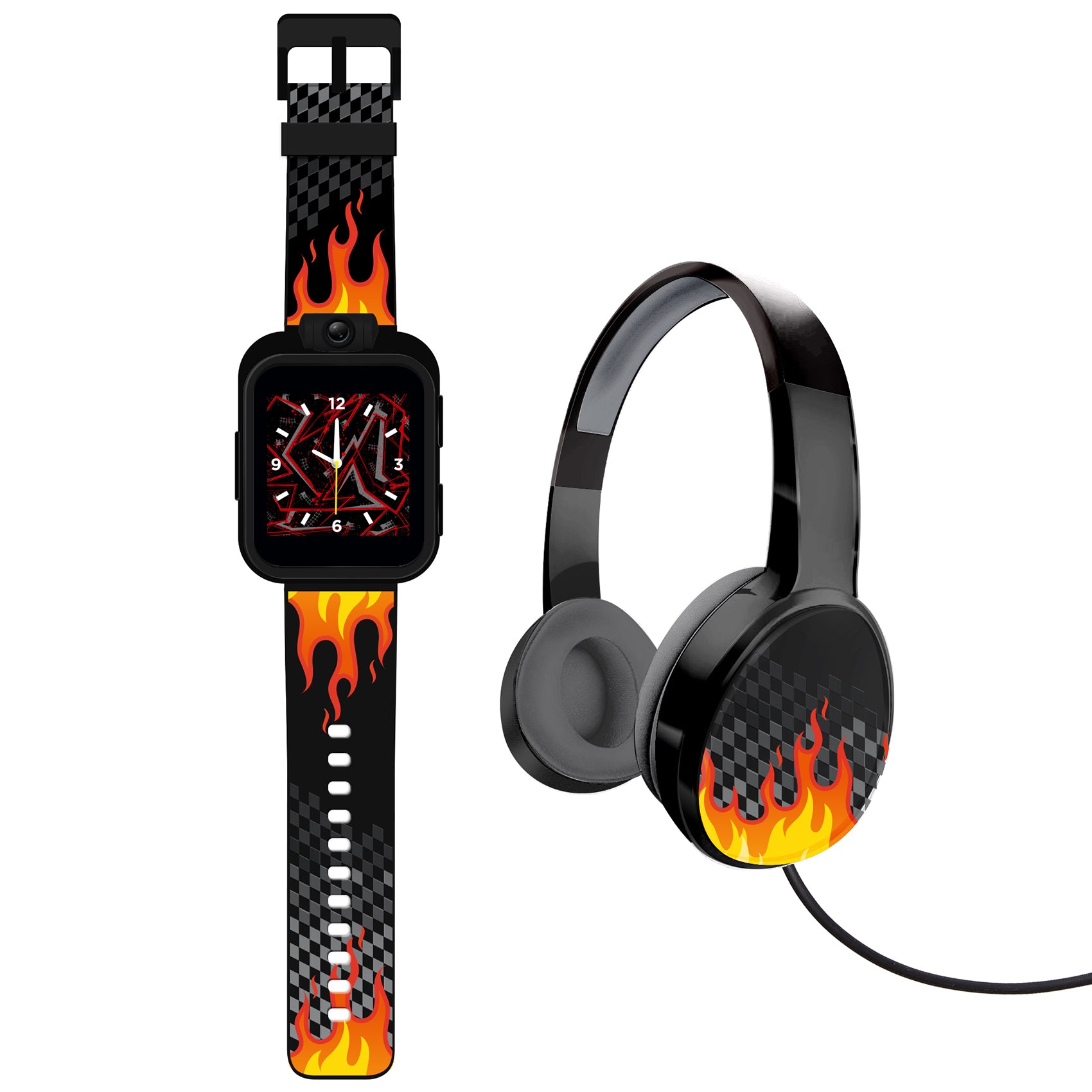 PlayZoom 2 Kids Smartwatch with Headphones: Flame Print affordable smart watch with headphones