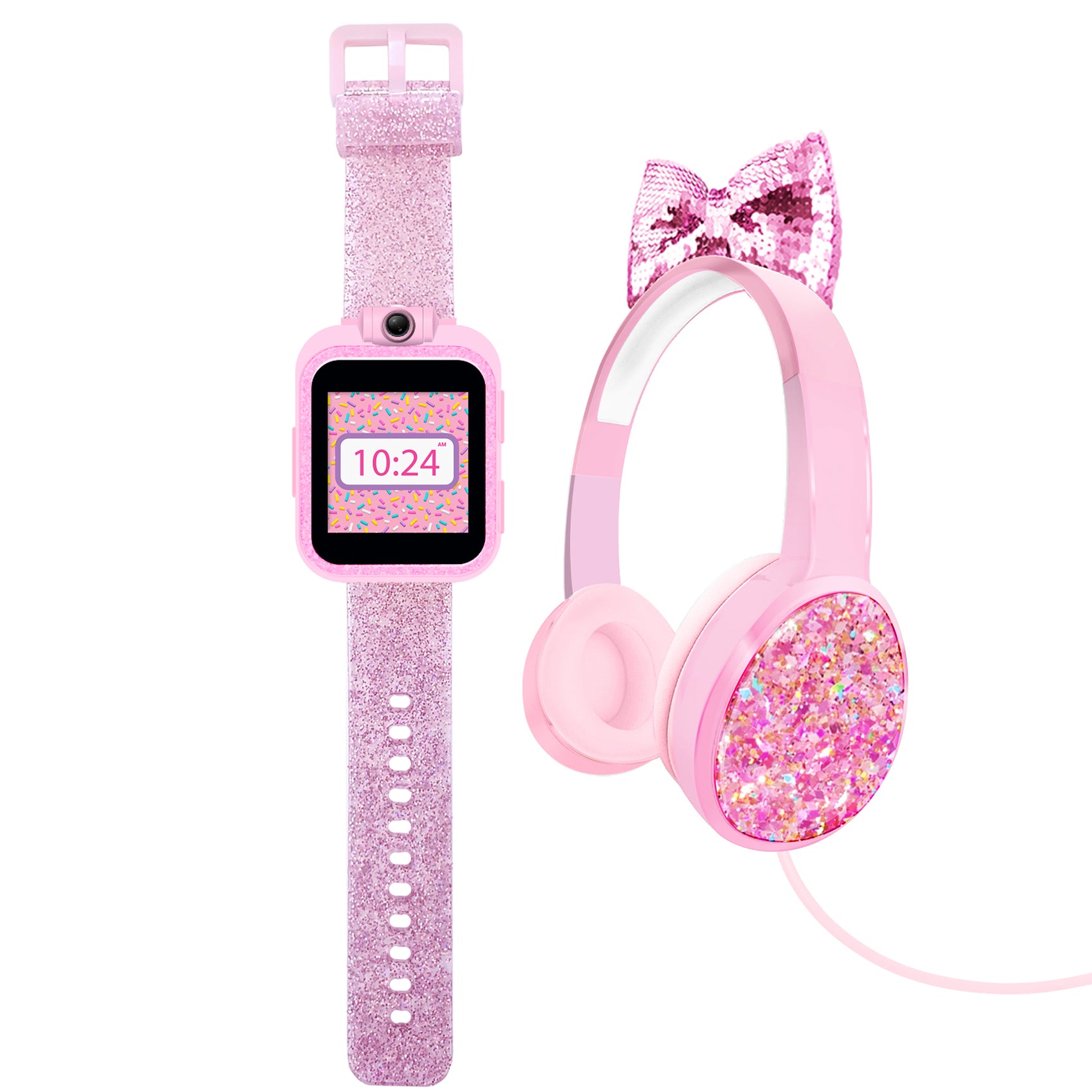 PlayZoom 2 Kids Smartwatch with Headphones: Pink Sparkle affordable smart watch with headphones