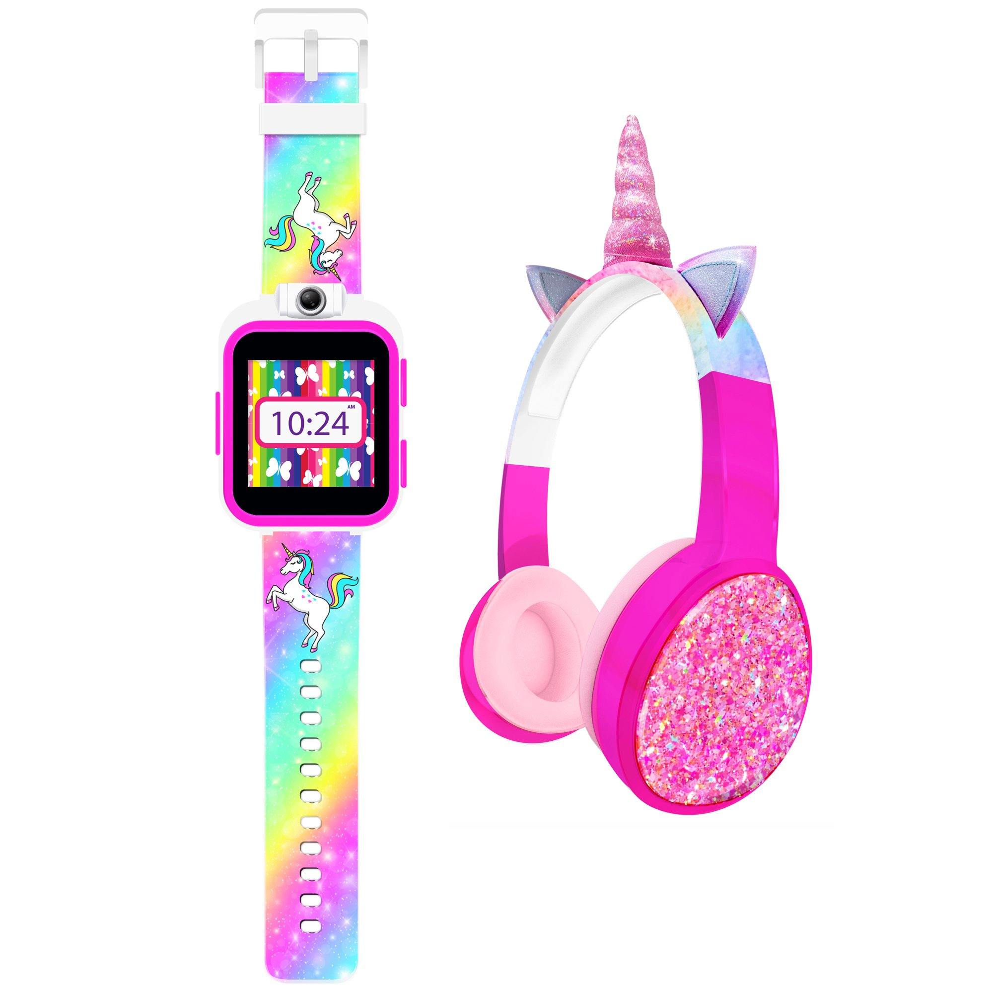 PlayZoom 2 Kids Smartwatch with Headphones: Rainbow Unicorn affordable smart watch with headphones